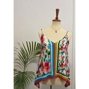 Zara Abstract Multicolor Sleeveless Top | Size Small